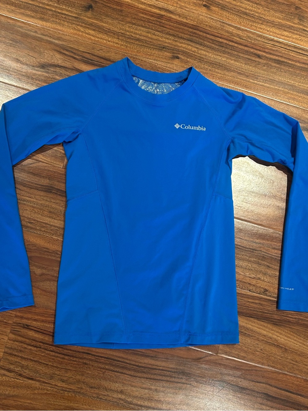 Columbia Omni heat blue long sleeve shirt boys medium 10 12